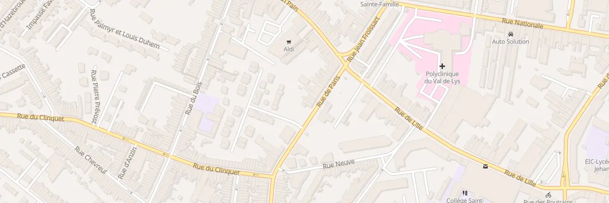 Plan du 22 Rue de Paris à Tourcoing
