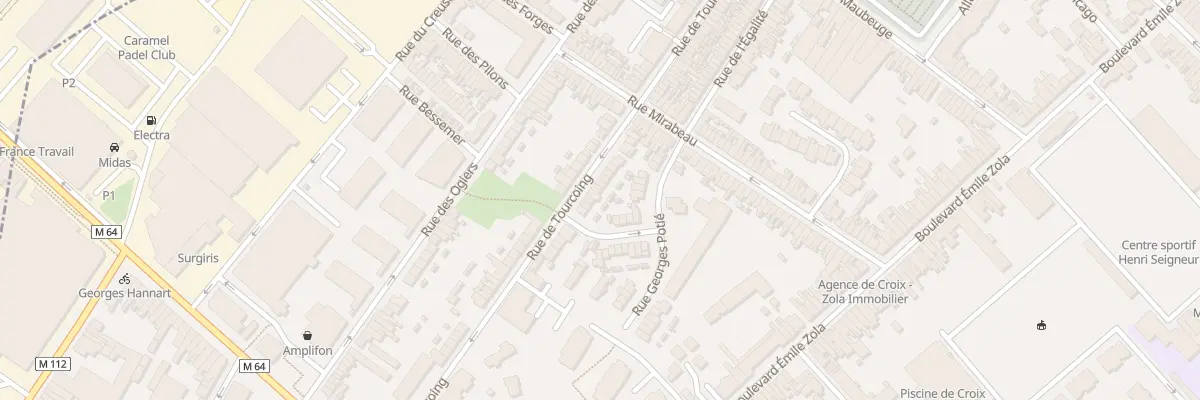 Plan du 74 Rue de Tourcoing à Croix