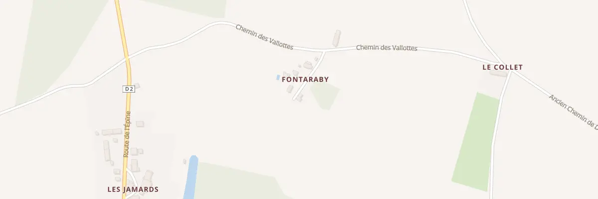 Plan de Fontaraby à Sainte-Colombe-des-Bois