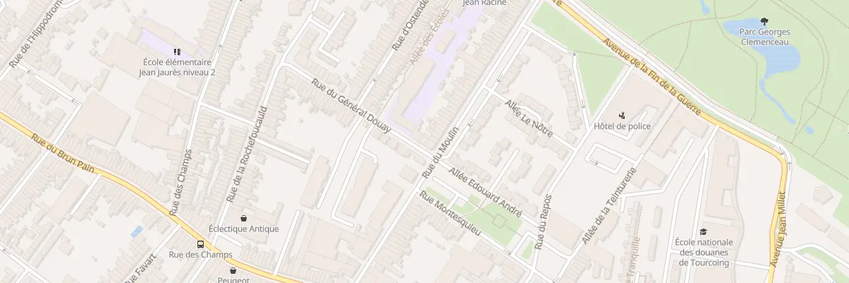 Plan du 2 Rue du Général Douay à Tourcoing