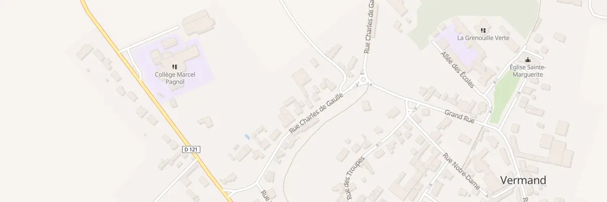 Plan du 19 Rue Charles de Gaulle à Vermand
