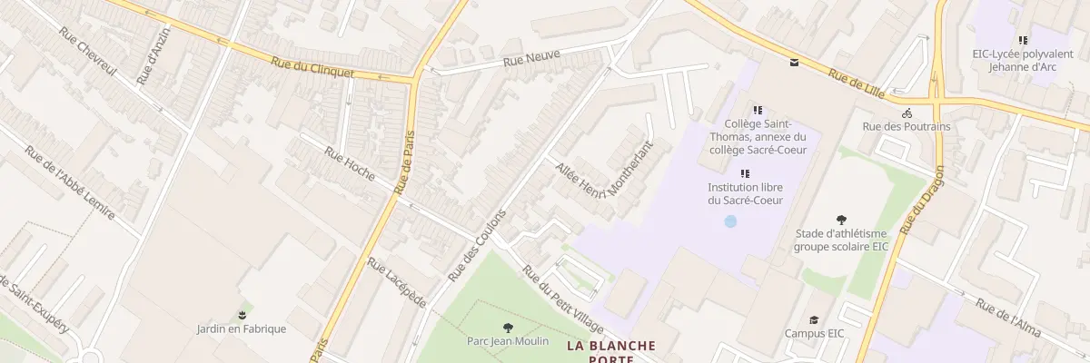 Plan du 33 Rue des Coulons à Tourcoing