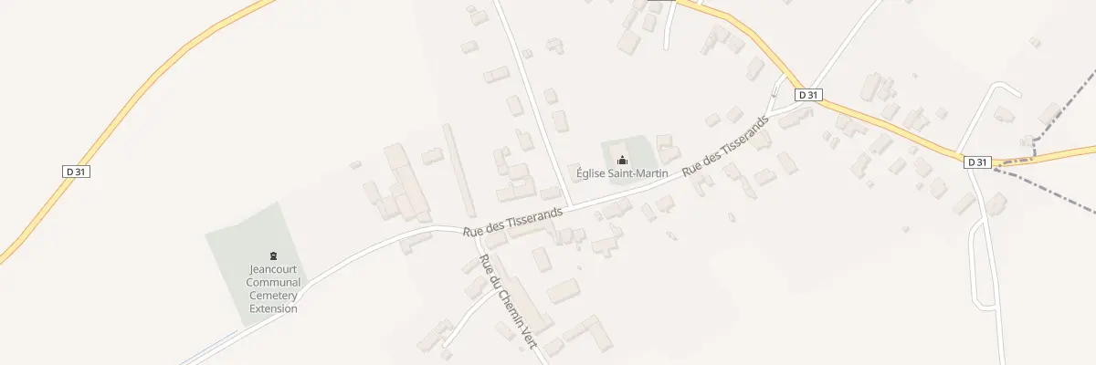 Plan du 12 Rue des Tisserands à Jeancourt