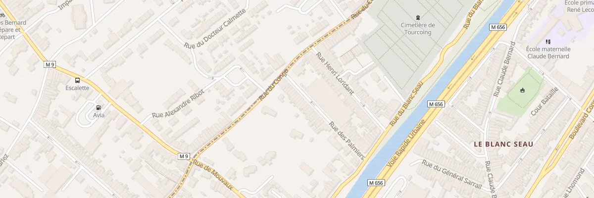 Plan du 14 Rue des Palmiers à Tourcoing