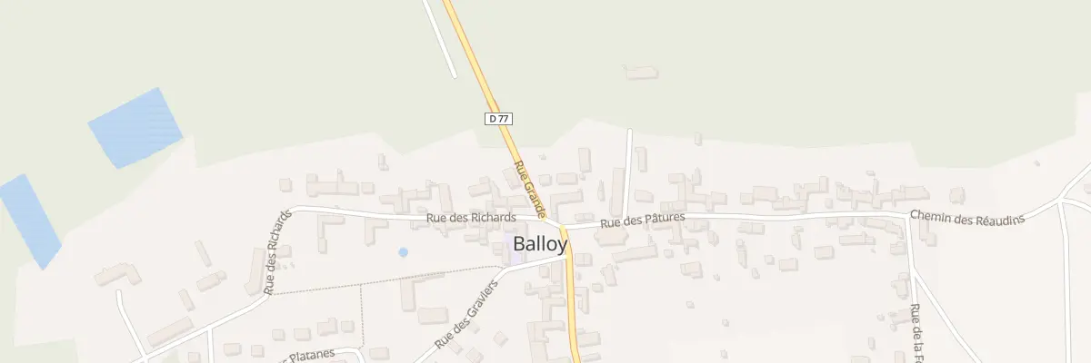 Plan du 1 Rue Grande à Balloy