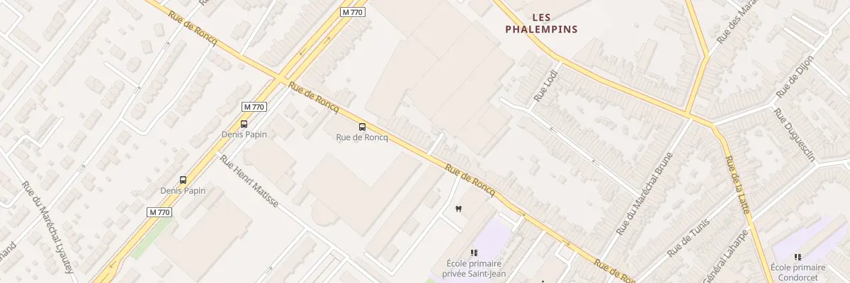 Plan du 160 Rue de Roncq à Tourcoing