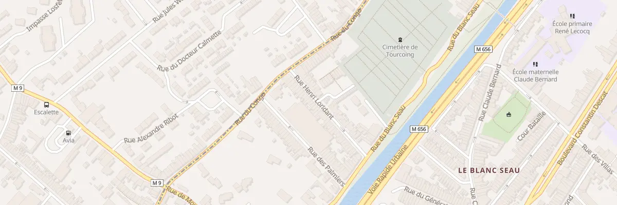 Plan du 18 Rue Henri Loridant à Tourcoing