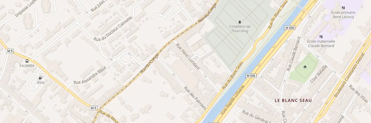Plan du 20 Rue Henri Loridant à Tourcoing