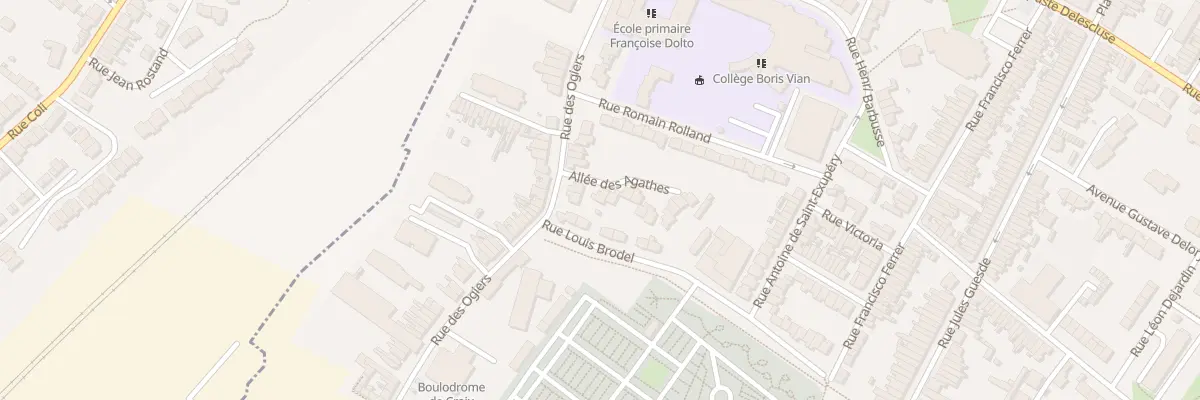 Plan du 1 All des Agathes à Croix