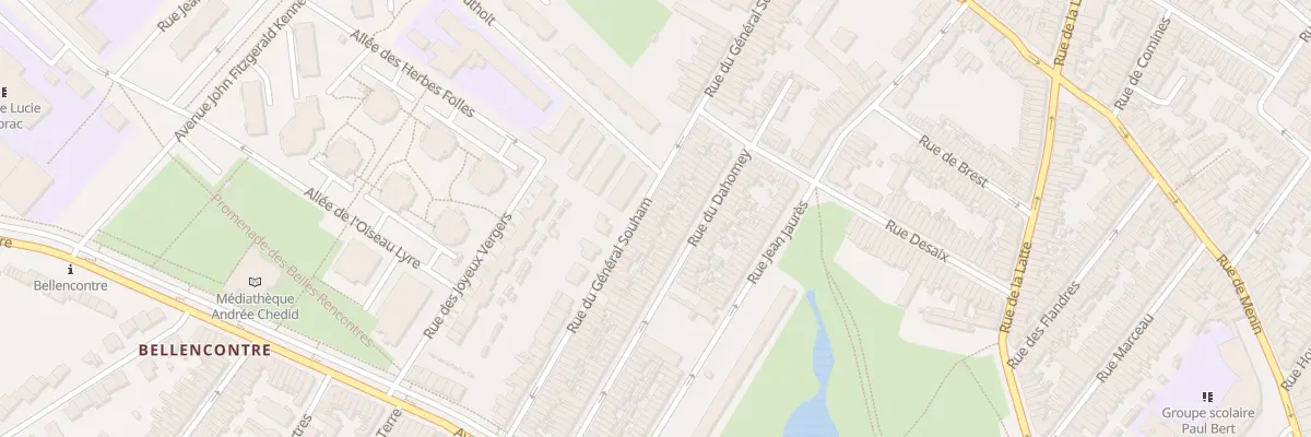 Plan du 92 Rue du Général Souham à Tourcoing