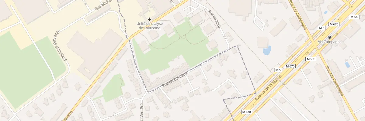 Plan du 12 Rue de Baisieux à Tourcoing