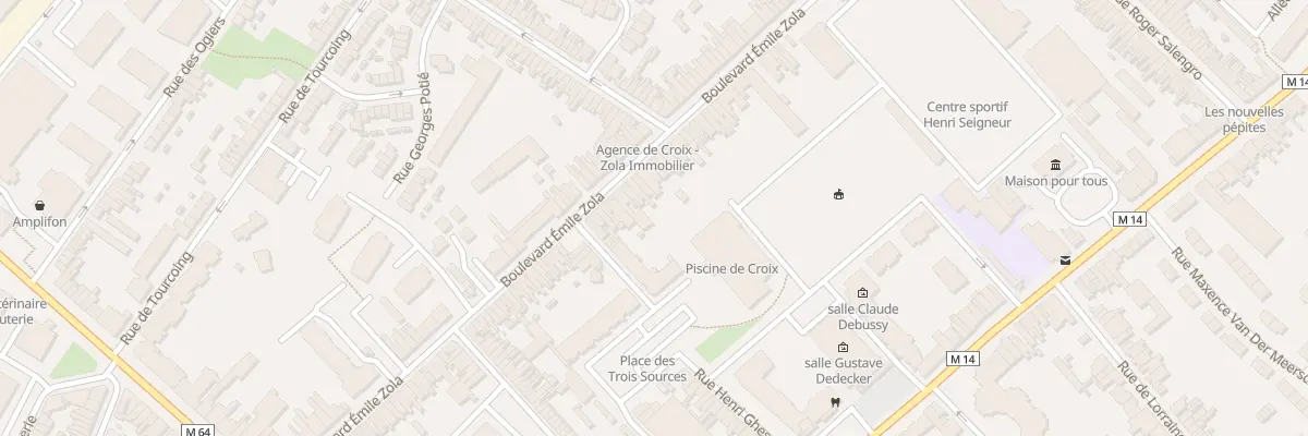 Plan du 90 Bd Émile Zola à Croix