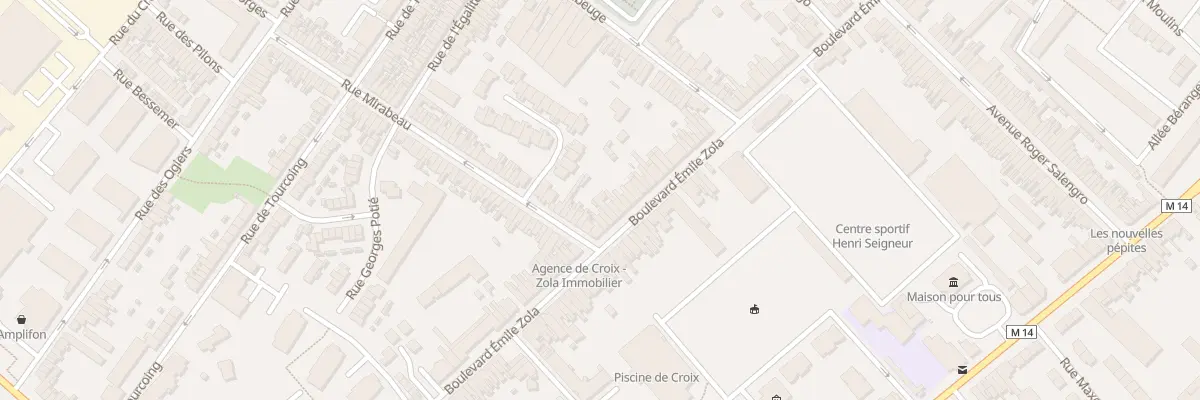 Plan du 121 Bd Émile Zola à Croix