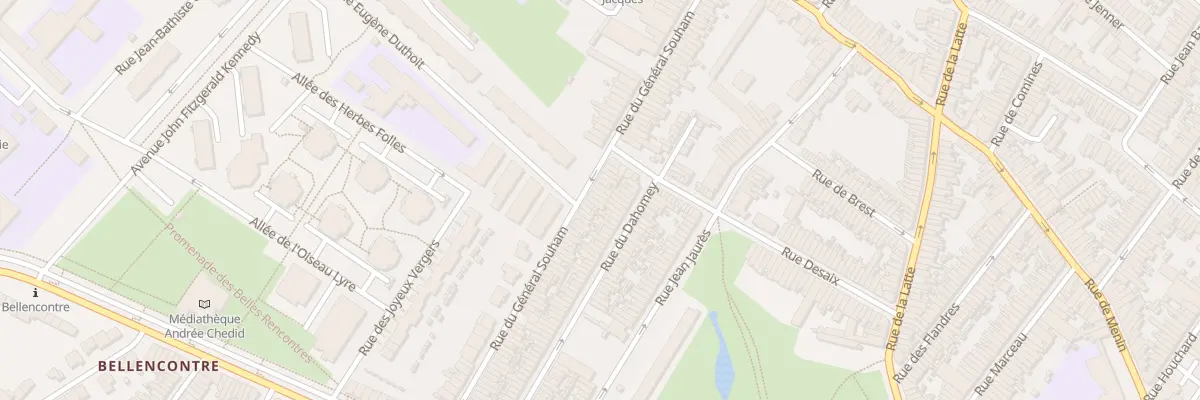 Plan du 112 Rue du Général Souham à Tourcoing