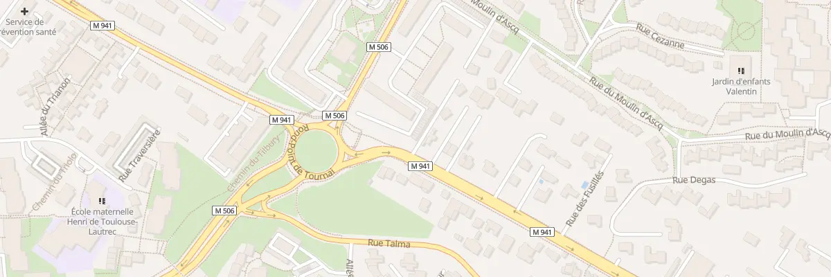 Plan du 9 Rue Eugene Delacroix à Villeneuve-d’Ascq