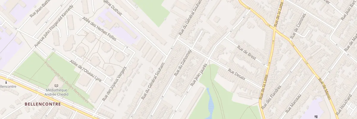 Plan du 107 Rue du Dahomey à Tourcoing