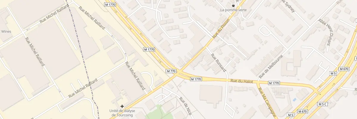 Plan du 240 Rue du Flocon à Tourcoing