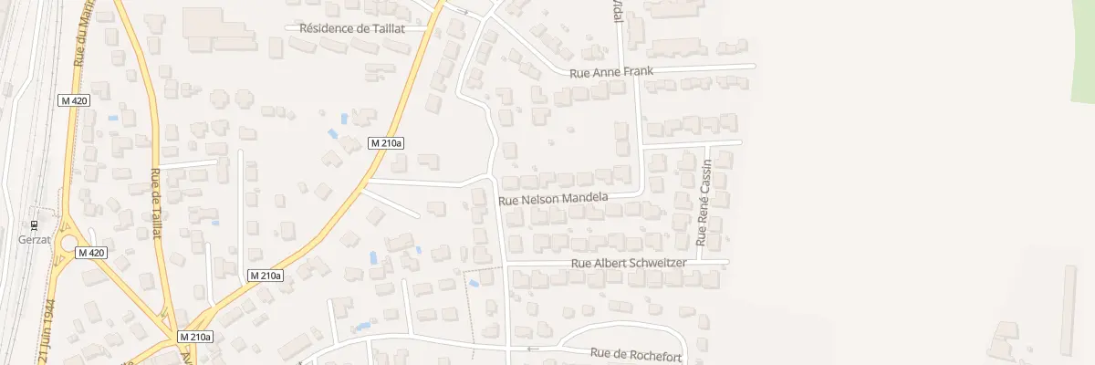 Plan du 6 Rue Nelson Mandela à Gerzat