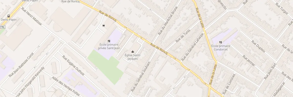 Plan du 75 Rue de Roncq à Tourcoing