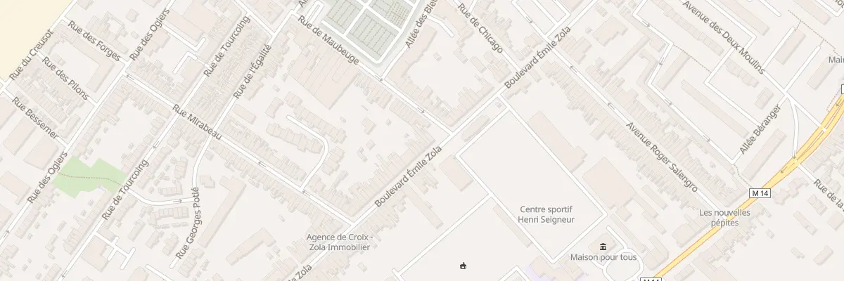Plan du 157 Bd Émile Zola à Croix