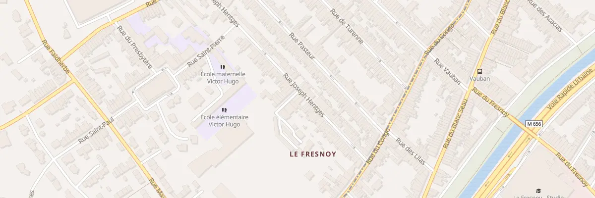 Plan du 92 Rue Joseph Hentgès à Mouvaux