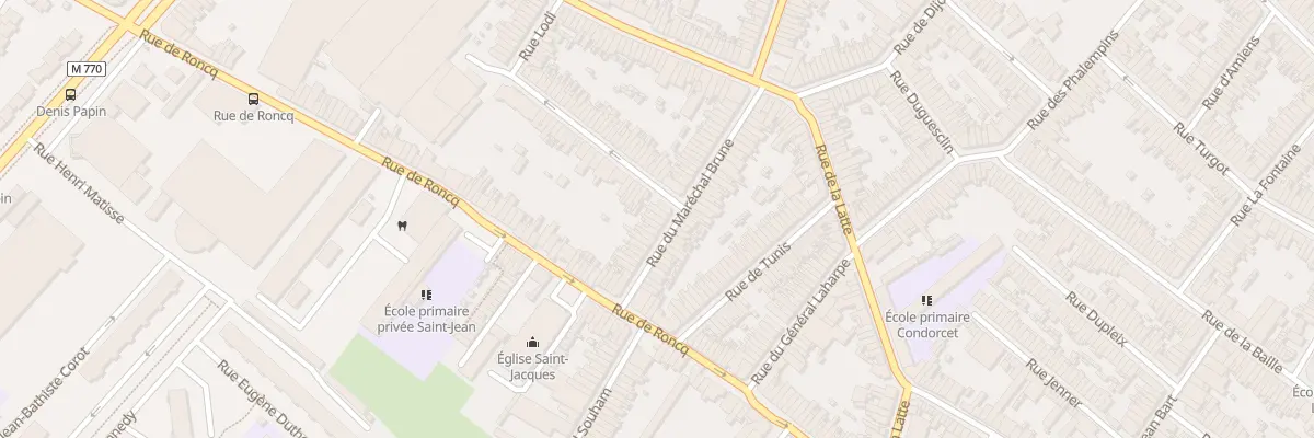Plan du 40 Rue du Maréchal Brune à Tourcoing