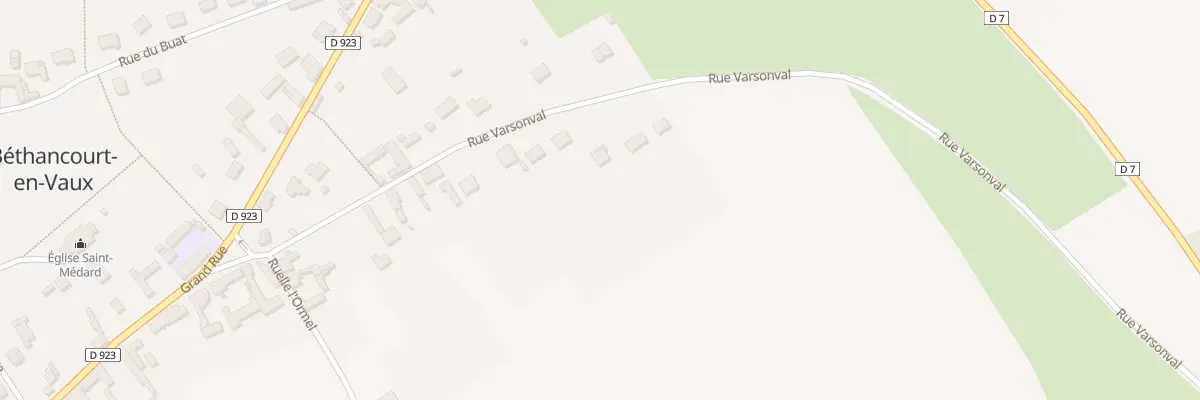 Plan du 9002 Rue Varsonval à Béthancourt-en-Vaux