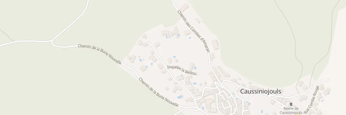 Plan du 1 La Bestou à Caussiniojouls