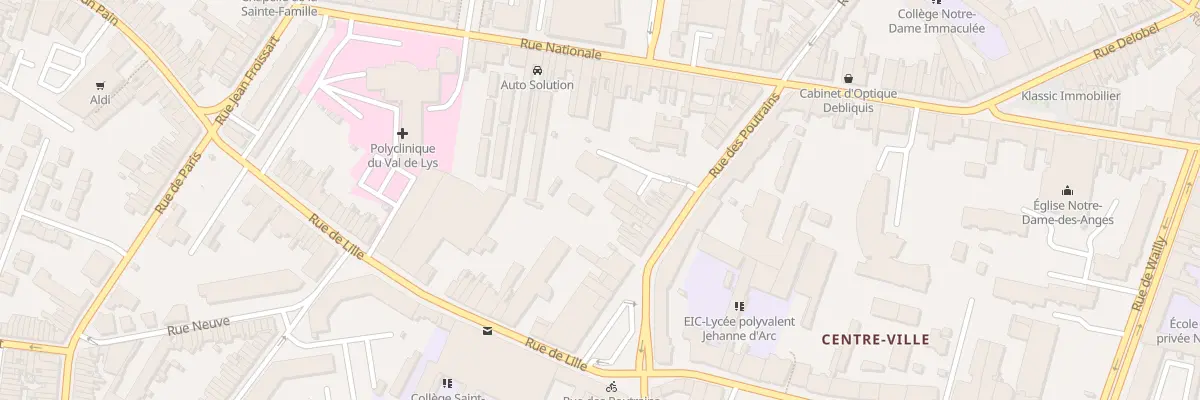 Plan du 33 Rue des Poutrains à Tourcoing