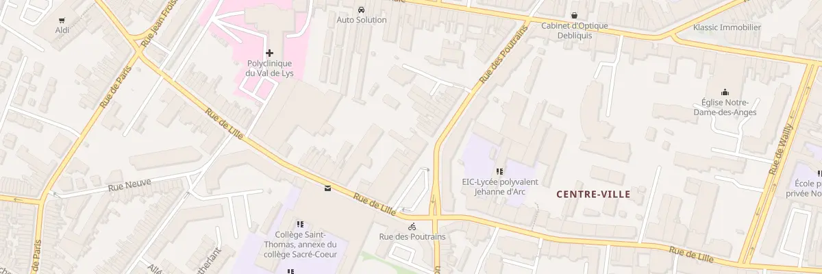 Plan du 17 Rue des Poutrains à Tourcoing