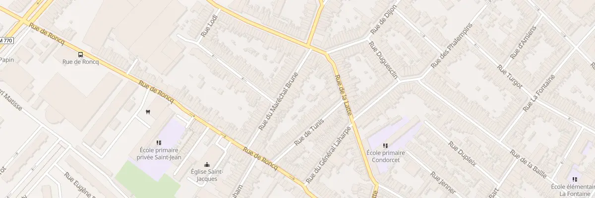 Plan du 27 Rue du Maréchal Brune à Tourcoing