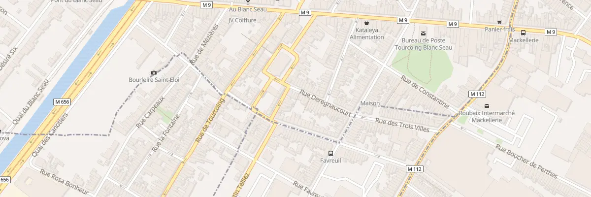Plan du 6 Rue Deregnaucourt à Tourcoing