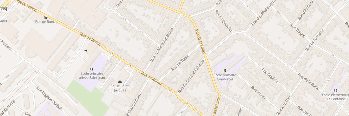 Plan du 30 Rue de Tunis à Tourcoing
