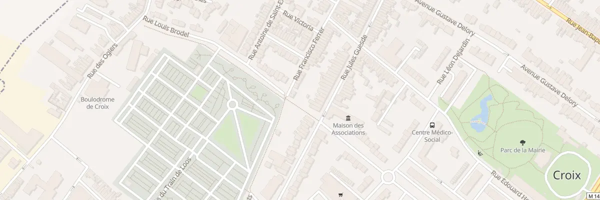 Plan du 67 Rue Jules Guesde à Croix