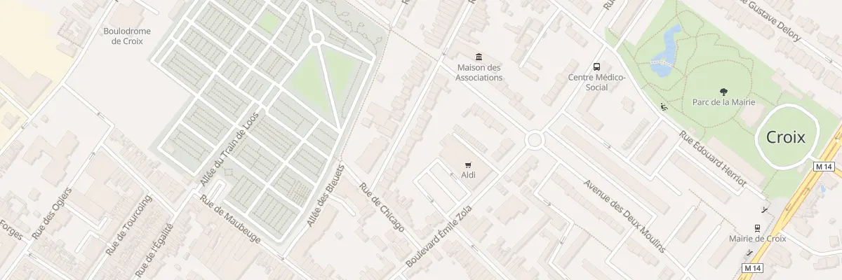 Plan du 20 Rue Jules Guesde à Croix