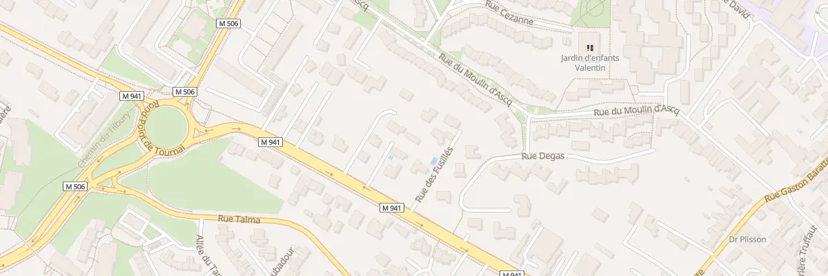 Plan du 77T Rue des Fusillés à Villeneuve-d’Ascq