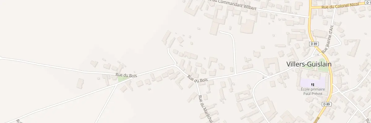 Plan du 16 Rue du Bois à Villers-Guislain