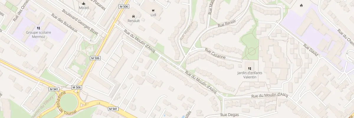 Plan du 1 Rue Watteau à Villeneuve-d’Ascq