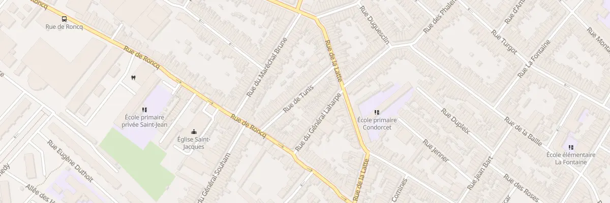 Plan du 23 Rue de Tunis à Tourcoing