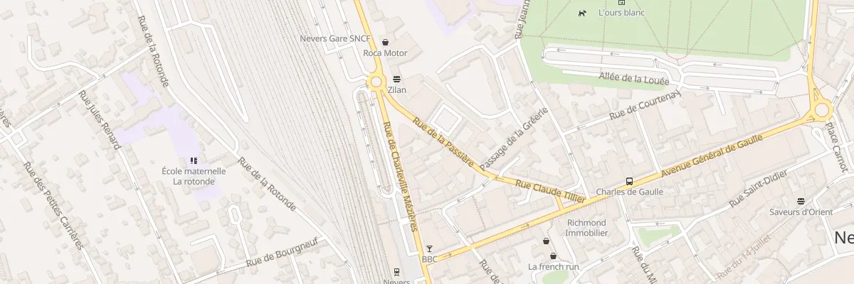 Plan du 8 Rue de la Passière à Nevers