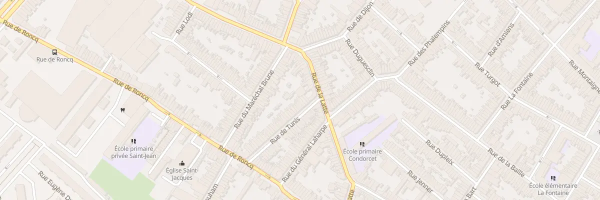Plan du 6 Rue de Tunis à Tourcoing
