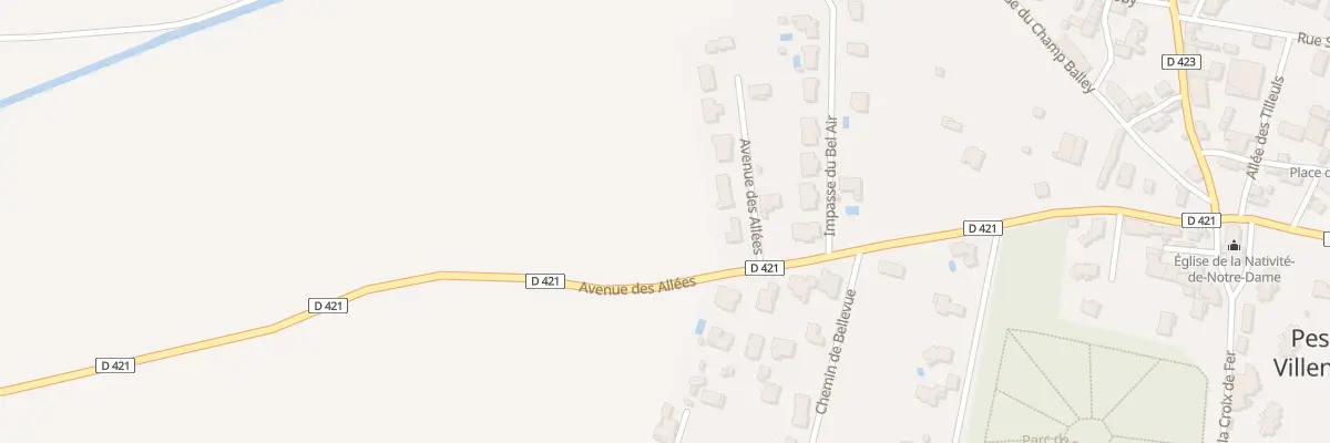 Plan du 50B Av des Allées à Pessat-Villeneuve