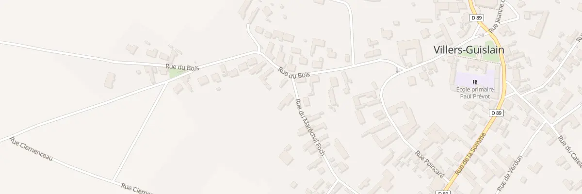 Plan du 13 Rue du Marechal Foch à Villers-Guislain