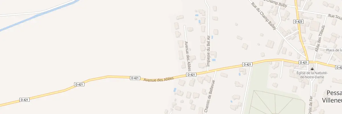Plan du 50 Av des Allées à Pessat-Villeneuve