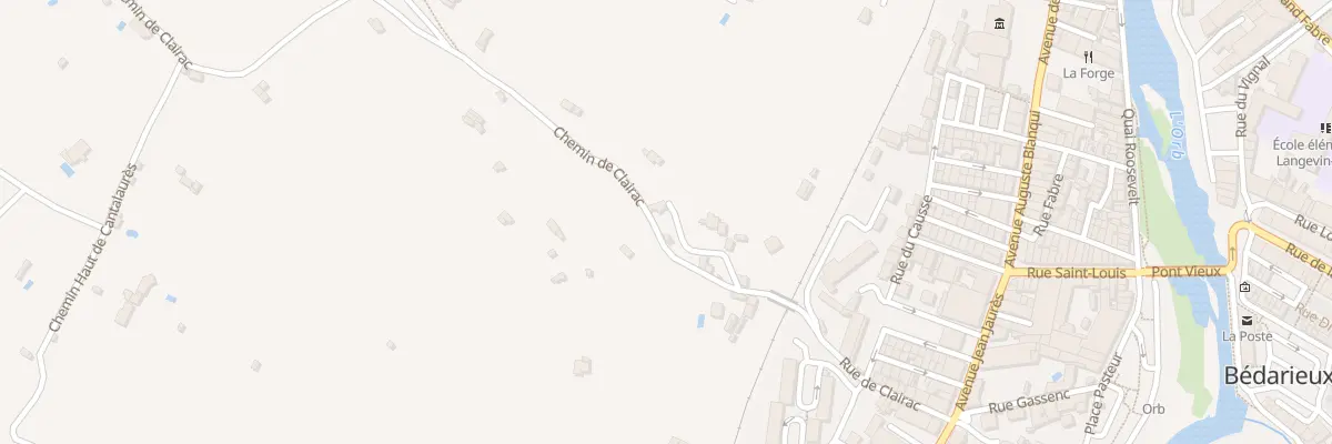 Plan du 152 Che Clairac à Bédarieux