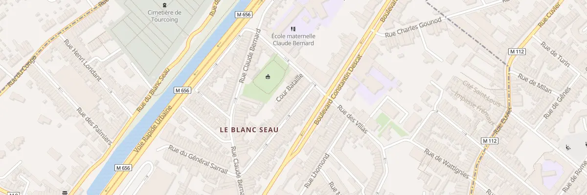 Plan du 12 Rue Denfert Rochereau à Tourcoing
