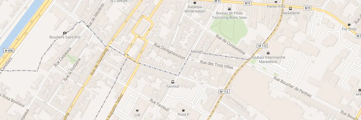 Plan du 44 Rue Deregnaucourt à Tourcoing