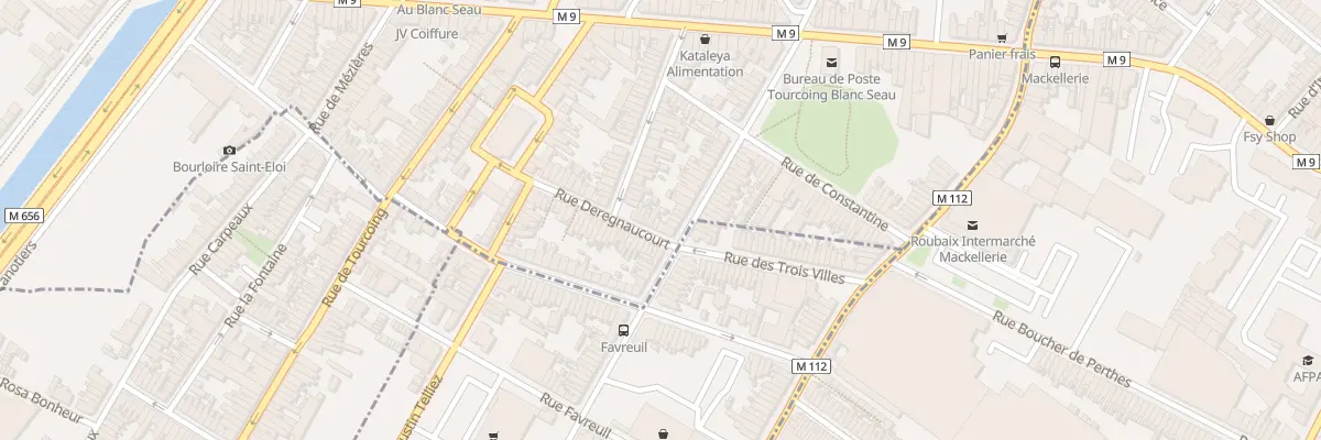 Plan du 35 Rue Deregnaucourt à Tourcoing