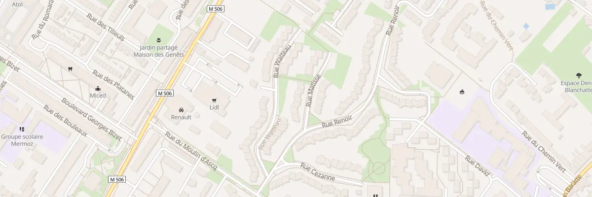 Plan du 7 Rue Matisse à Villeneuve-d’Ascq