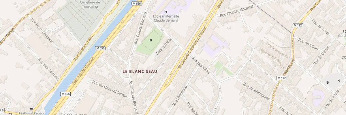 Plan du 11 Rue Denfert Rochereau à Tourcoing